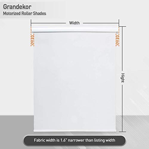 Motorized Shades Motorized Blackout Shades Roller Shades Blackout Blinds for Smart Home and Office 52x72, White