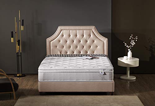 Oliver Smith Organic Cotton 12in Plush Euro Pillow Top Cool Memory Foam & Pocket Spring Mattress Green Foam Certified California King