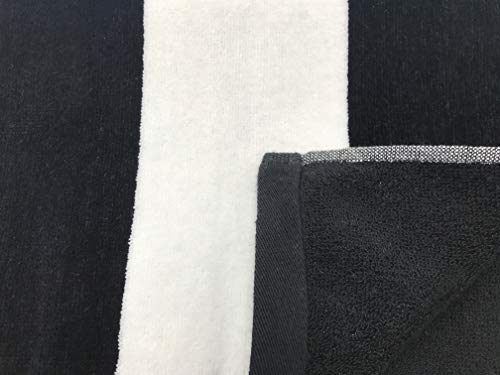 La Calla Cabana Beach Towel - 100% Terry Velour Cotton Turkish Towels - 35 Inches by 60 Inches Plush Soft and Comfortable and Extremely Absorbent - Eco Friendly (6 Pack, Black)