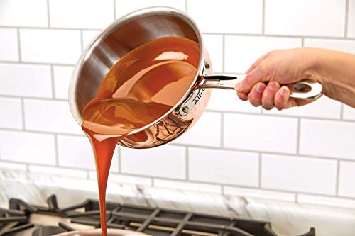 All-Clad Copper C4202 C4 2 Qt. Saucepan with Lid, Cookware