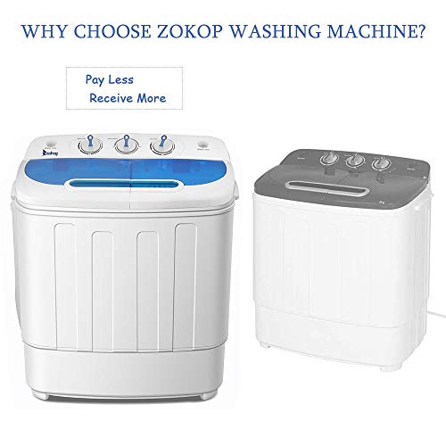 13 Lbs Semi-automatic Twin Tub Washing Machine Portable Mini Compact Washer Machine