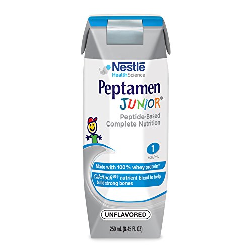 Peptamen Junior Peptide-Based Complete Nutrition, Unflavored, 8.5 Oz Box (24 Pack)