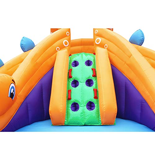 BESTPARTY Dinosaur Inflatable Water-Slide Bounce House Inflatable Jumper Bouncy House with Blower