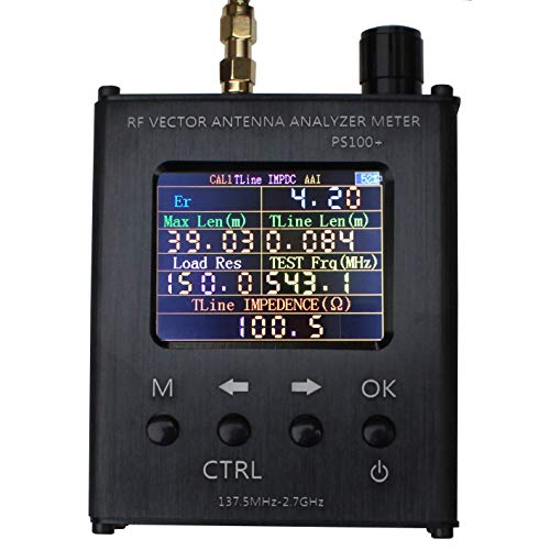 PS100+ N1201SA Plus UV RF Vector Impedance ANT SWR Antenna Analyzer Meter Tester 34.375MHz-2.7GHz Resistance, Reactance, Impedance VSWR N1201SAP