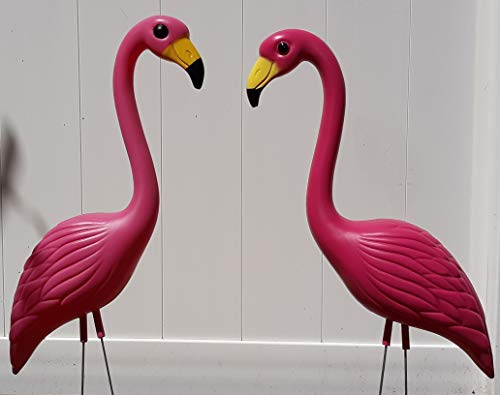 12 Plastic Pink Flamingos, XL Premium Yard Flamingos.