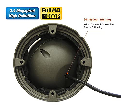 (3 Pack) 101AV Security Dome Camera 1080P True Full-HD 4 in 1(TVI, AHD, CVI, CVBS) 2.8-12mm Variable Focus Lens 2.4Megapixel STARVIS Image Sensor IR in/Outdoor WDR OSD Camera (Charcoal)
