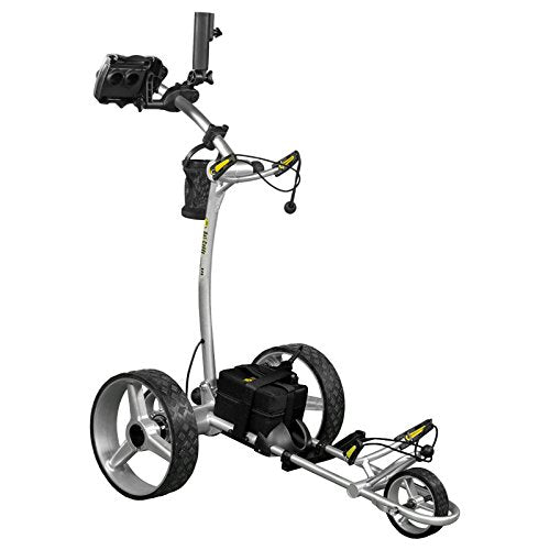 Bat-Caddy 2020 X4R Lithium Remote Control Golf Push Cart with Deluxe Accessory Kit & Mountain Slayer Anti Tip Bar - Silver - from in The Hole Golf