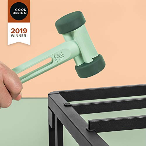 Zinus 11 Inch Quick Snap Standing Mattress Foundation/Low profile Platform Bed/No Box Spring needed, Navy, Twin XL