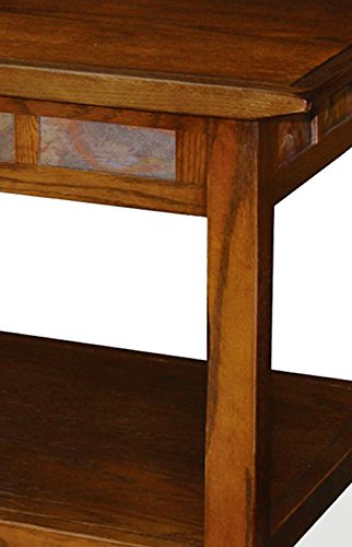 Leick Rustic Oak Chairside End Table