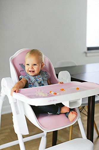 Oribel Cocoon 3-Stage Easy Clean, Contemporary High Chair (Pink)