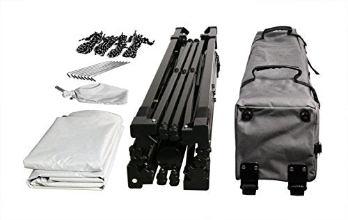 XGEAR 10'x10' Pop UP Canopy Tent Instant Shelter Straight Leg with Wheeled Carry Bag,Green