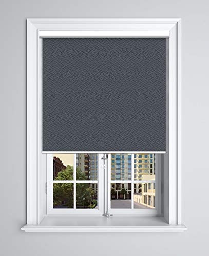 Springblinds 100% Blackout Roller Shade, 87" Wx72 H Tan, Slow Rise Spring Cordless System Child Safety Polyester Blind, Custom Size, Aluminum Valance Shades Made in USA