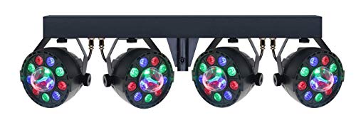 MUSYSIC MU-L31G Complete Professional 4-Par 4-in-1 Stage LED Lights DJ Band DMX System & Stand