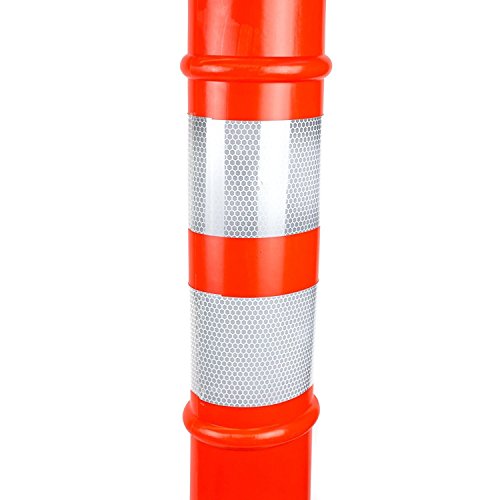 (Pack of 10) RK DPOST2T Polyethylene Portable Delineator Post Replacement, 42" Height (Post Only, Orange)