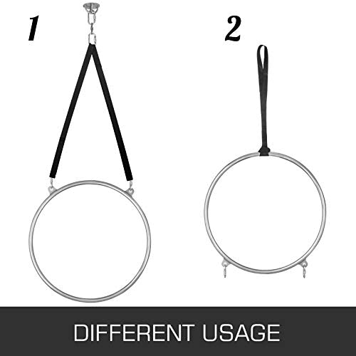 Popsport Lyra Hoop Circus Aerial Equipment Yoga Hoop Single Point Aerial Ring Set (80cm Single)