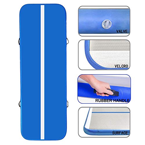 MELCHEF 10ft/13ft/16ft/20ft Air Track Tumble Mat Inflatable Gymnastics Mat Tumble Track Air Track Mat Air Track Floor Mats with Electric Air Pump Home Use/Training