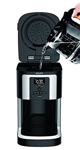 KRUPS, EC322, 14-Cup Programmable Coffee Maker, Professional Permanent Gold-Tone, Thermobrew Technology, Black