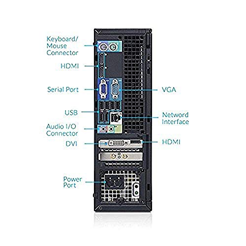 Dell Optiplex Desktop Computer 8GB RAM 240GB SSD DVD VGA DisplayPort Wi-Fi Win10 Pro Renewed