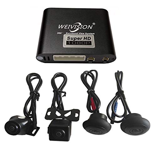 weivision Super Hd 1080P Car 360 Degree Bird View Surround System DVR Record Backup Camera Parking Monitoring with Sony Sensor