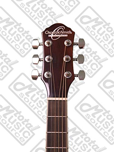 Left Hand Oscar Schmidt 1/2 Size Acoustic Guitar, Natural, Lefty, OGHSLH