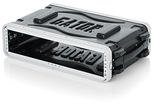 Gator Cases Lightweight Molded 2U Rack Case with Heavy Duty Latches; Shallow 14.25" depth (GR-2S)