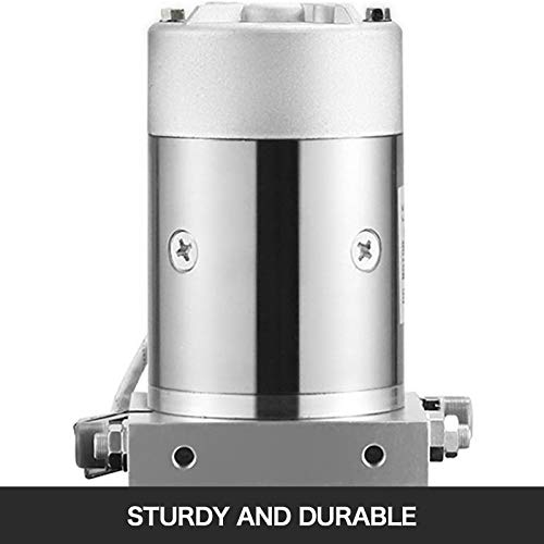Mophorn 12V Hydraulic Pump Unit 4 Quart (Steel,Double Acting)