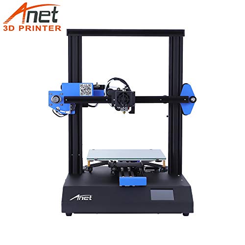 Anet DIY 3D Printer, All Full Metal Frame W/ Resume Printing Function, 2.8in LCD Color Touch Screen, Upgraded Over-Current Protection Mainboard