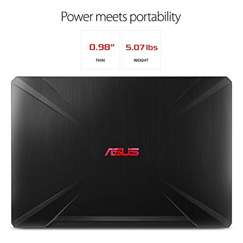 2019 Asus TUF 15.6" FHD VR Ready Gaming Laptop Computer, 8th Gen Intel Hexa-Core i7-8750H up to 4.10GHz, 16GB DDR4, 256GB SSD + 1TB HDD, GTX 1050 Ti, 802.11ac WiFi, HDMI, Backlit Keyboard, Windows 10