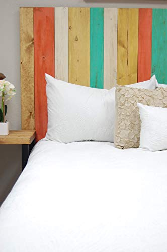 Summer Mix Headboard Twin Size, Hanger Style, Handcrafted. Mounts on Wall. Easy Installation