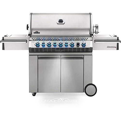 Napoleon PRO665RSIBPSS-3 Prestige PRO665 with Rear and Side Infrared Burners Propane Gas Grill, 665 sq.in, Stainless Steel