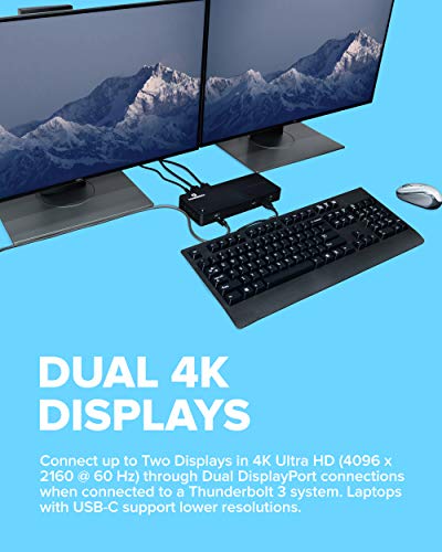 VisionTek VT4800 Dual Display Thunderbolt 3& USB-C Universal Docking Station w/ 60W Power Delivery, 901292