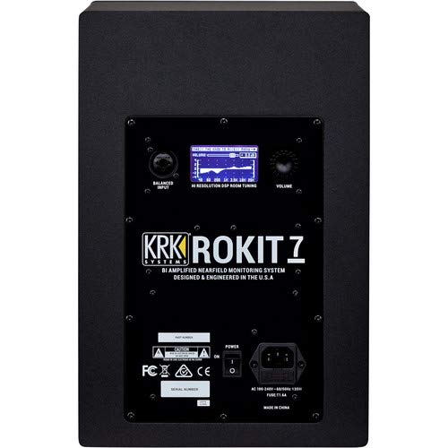 KRK ROKIT 7 G4 6.5" 2-Way Active Studio Monitor (Single, Black) with Free Isolation Pad Bundle