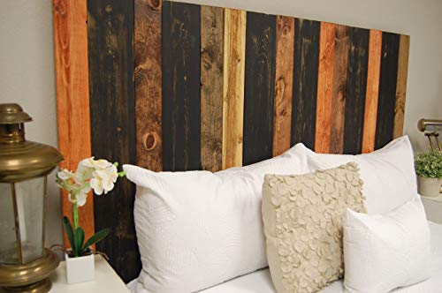 Cabin Mix Headboard King Size, Hanger Style, Handcrafted. Mounts on Wall. Easy Installation