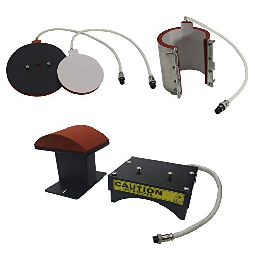 13 x 18 Inch Heat Press Machine 5 in 1 Combo for T-Shirt Hat Cap Mug Plate Color LED Digital Heat Transfer Sublimation Machine New Black
