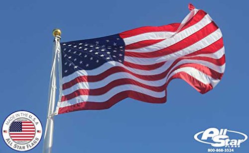 All Star Flags American Flag 12x18' 100% Made in The USA Durable Long Lasting Nylon Material Tough Enough for Commercial Use