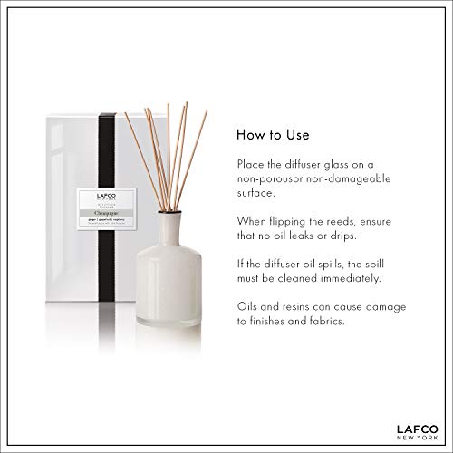 LAFCO New York Signature Scented Reed Diffuser (Champagne, Penthouse - 15 fl. oz)