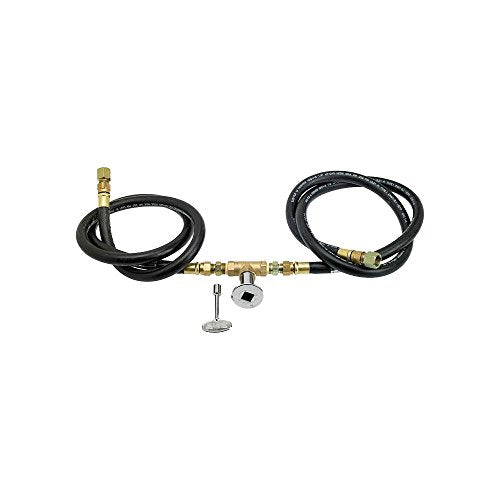 American Fireglass SS-AFPPKIT-N-18 Natural Gas 18" x 6" Rectangular Stainless Steel Drop in Fire Pit Pan with Spark Ignition Kit