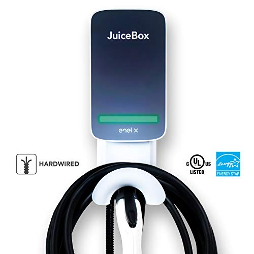 JuiceBox 40 Next Generation Smart Electric Vehicle (EV) Charging Station with WiFi - 40 amp Level 2 EVSE, 25-Foot Cable, UL & Energy Star Certified, Indoor/Outdoor Use (Hardwired Install, Black/Grey)