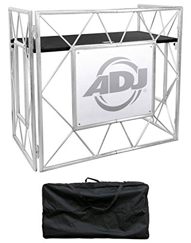 American DJ Pro Event Table II Foldable Portable DJ Booth Truss Facade+Shelves