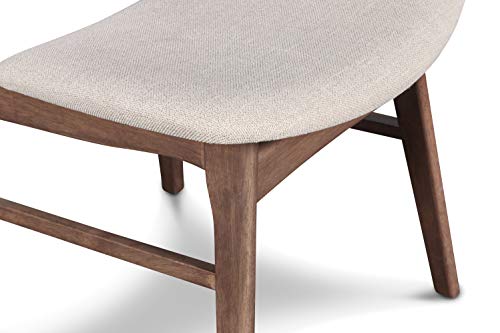 New Classic Furniture Mid-Century Modern Oscar Wooden Back Chair, Set of 2, Walnut