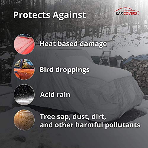 Weatherproof Truck Cover Compatible with 2006-2009 Dodge Ram 2500 with MegaCab, ~6.25' Bed & Shell - Outdoor & Indoor - Rain, Snow, Hail, Sun - Theft Cable Lock, Bag & Wind Straps