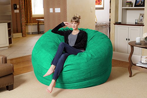 Chill Sack Bean Bag Chair: Giant 6' Memory Foam Furniture Bean Bag - Big Sofa with Soft Micro Fiber Cover, Tide Pool