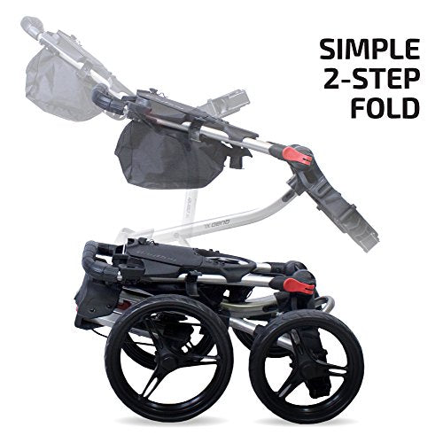Bag Boy Golf Quad XL 4 Wheel Push Cart (Orange/Charcoal, )