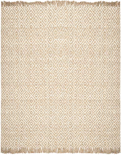 Safavieh Natural Fiber Collection NF450A Hand Woven Natural and Ivory Jute Area Rug (8' x 10')