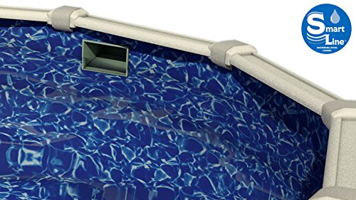 Smartline Sunlight 28ft Round Liner Overlap Style 20 Gauge Virgin Vinyl For Steel Sided Above-Ground Swimming Pools