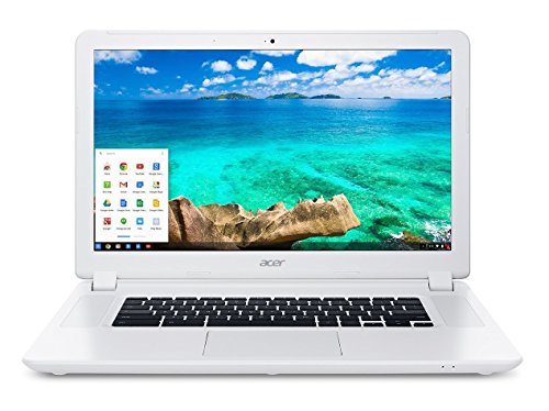 2017 New Acer PremiumChromebook 15.6 inch Intel Celeron Processor 4GB RAM 16GB eMMC Hard Drive 9 hour Battery Chrome OS White