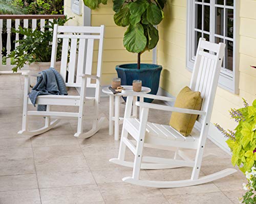 POLYWOOD Plantation Rocking Chair Set, Teak