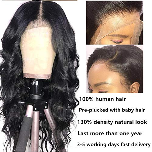 Body Wave Lace Front Wigs Human Hair with Baby Hair Pre Plucked Hairline 100% Unprocessed Virgin Brazilian Hair Glueless Lace Wigs