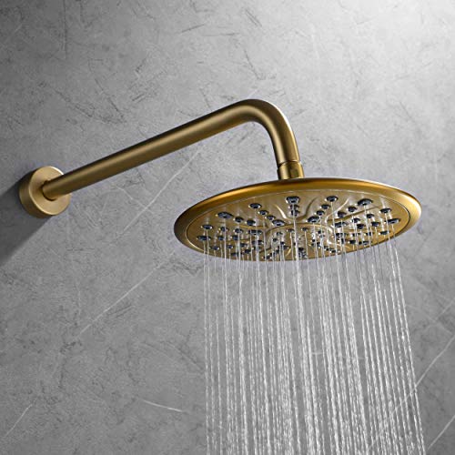 Shower System Wall Mounted Faucet For Bathroom High Pressure Head & 3-Setting Handheld Set Balance Valve W/ Trim & Diverter