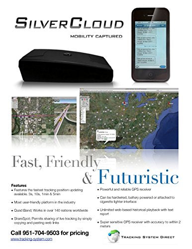 SilverCloud Silver Cloud Covert Realtime GPS Tracker - Tracking Device for car - vehicle